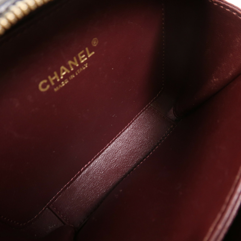 CHANEL 牛皮皮革Vanity Case金扣手挽肩背兩用袋-4