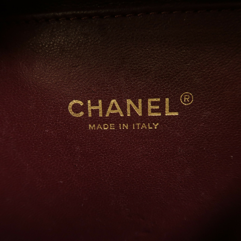 CHANEL 牛皮皮革Vanity Case金扣手挽肩背兩用袋-6