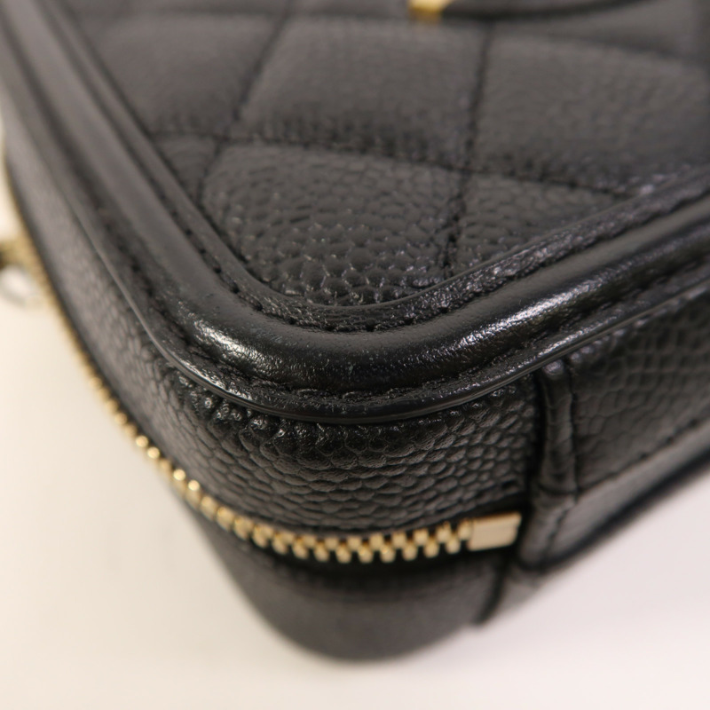 CHANEL 牛皮皮革Vanity Case金扣手挽肩背兩用袋-12