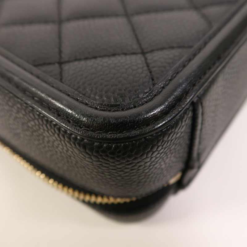 CHANEL 牛皮皮革Vanity Case金扣手挽肩背兩用袋-14