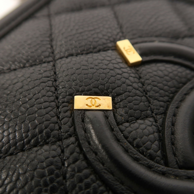 CHANEL 牛皮皮革Vanity Case金扣手挽肩背兩用袋-16