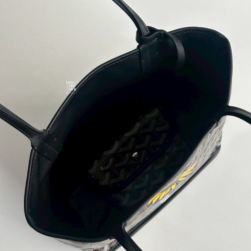 閒置新🫰🏻 Goyard 戈雅 mini tote bag 黑色 (手繪向日葵與法鬥)-4