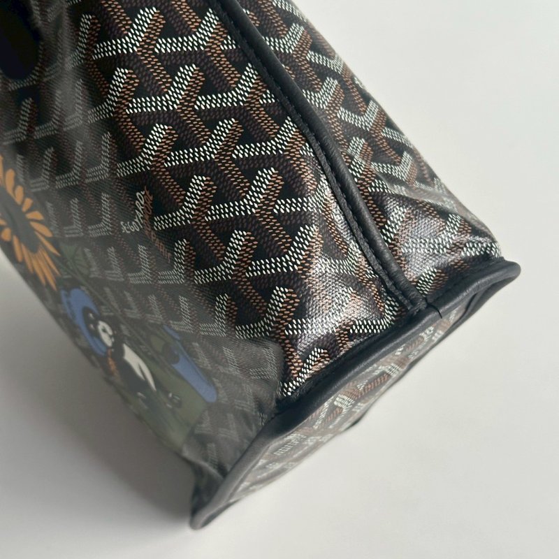 閒置新🫰🏻 Goyard 戈雅 mini tote bag 黑色 (手繪向日葵與法鬥)-7