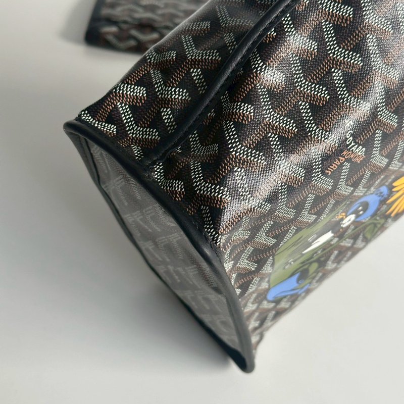 閒置新🫰🏻 Goyard 戈雅 mini tote bag 黑色 (手繪向日葵與法鬥)-10