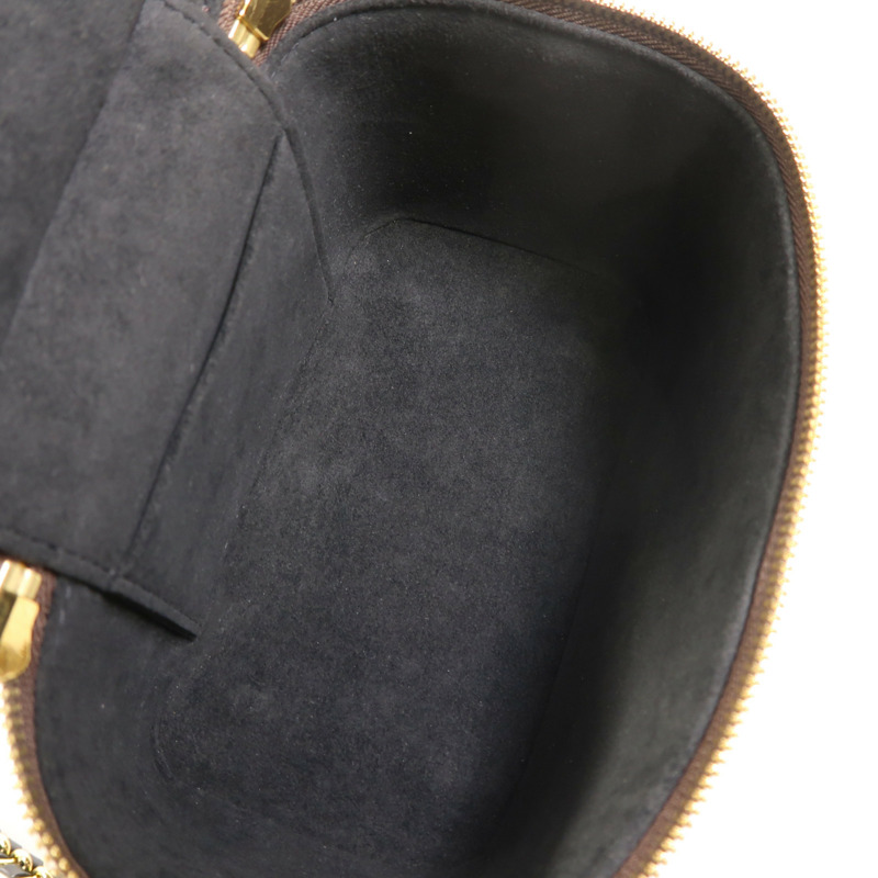 LOUIS VUITTON Monogram Reverse Vanity PM金扣手挽肩背兩用袋棕色-4