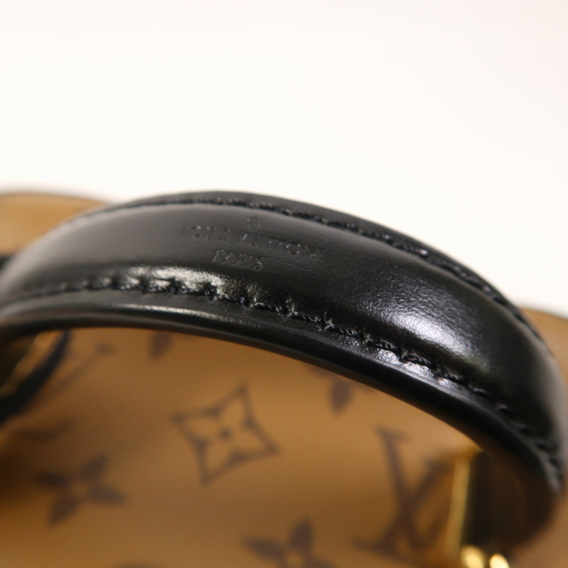 LOUIS VUITTON Monogram Reverse Vanity PM金扣手挽肩背兩用袋棕色-12