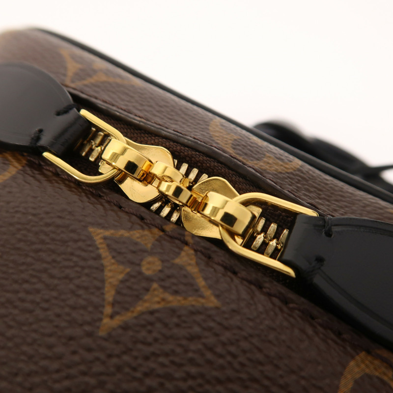 LOUIS VUITTON Monogram Reverse Vanity PM金扣手挽肩背兩用袋棕色-15