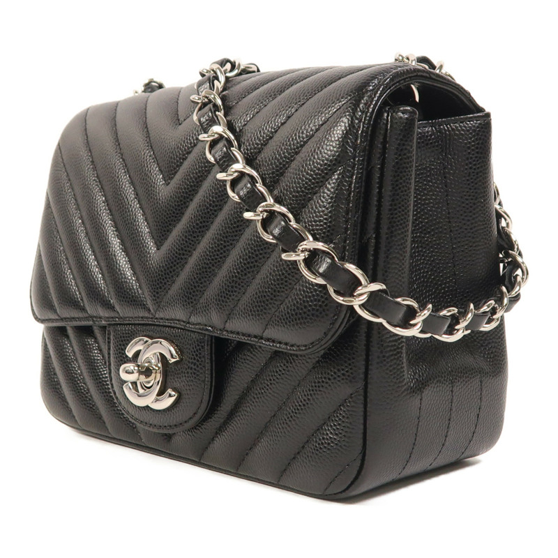 LOUIS VUITTON 牛皮皮革Mini Classic 17銀扣鏈帶肩背袋-2