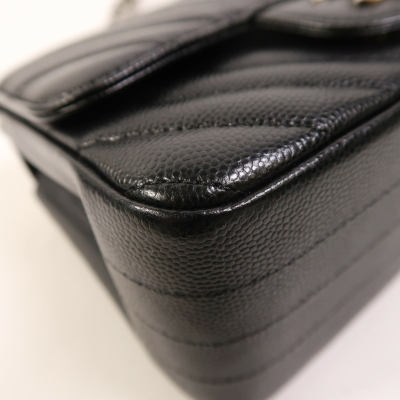 LOUIS VUITTON 牛皮皮革Mini Classic 17銀扣鏈帶肩背袋-12