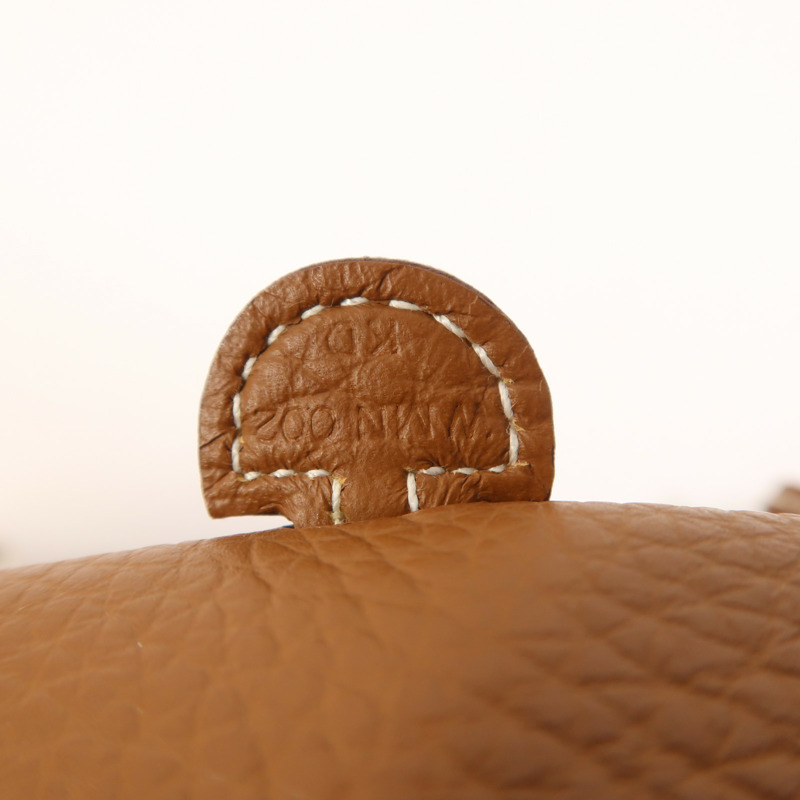 HERMES Clemence皮革Evelyne TPM銀扣肩背袋Gold-6