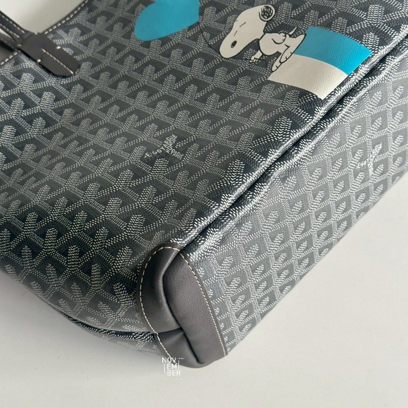 閒置新🩵 Goyard 戈雅 Artois PM 灰 (手繪史努比和藍色愛心)-3