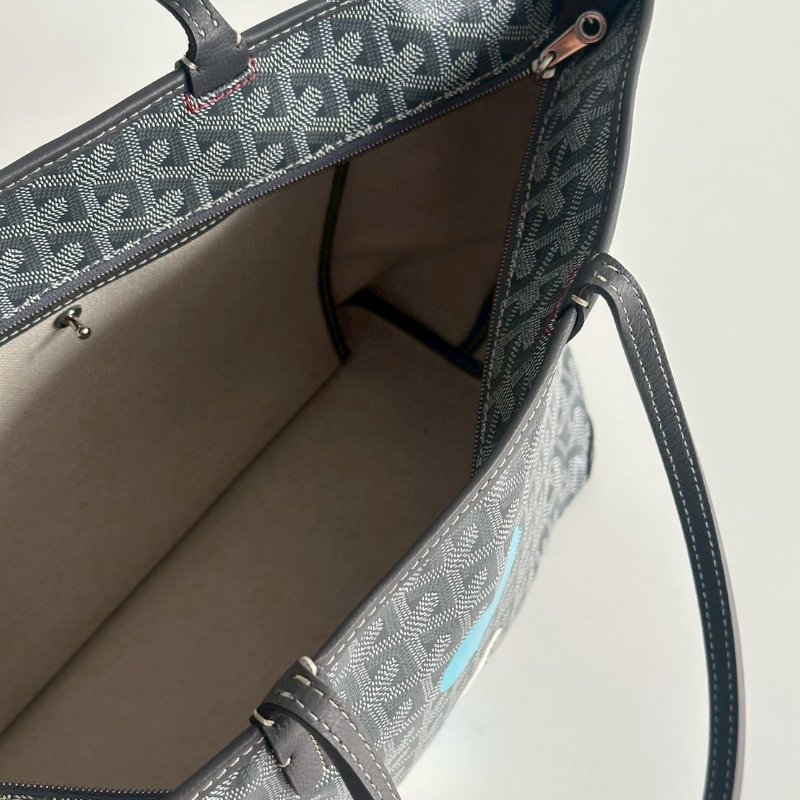 閒置新🩵 Goyard 戈雅 Artois PM 灰 (手繪史努比和藍色愛心)-4