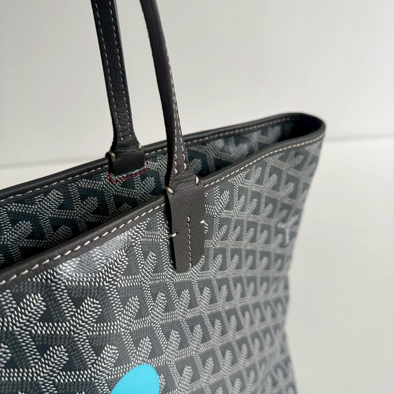 閒置新🩵 Goyard 戈雅 Artois PM 灰 (手繪史努比和藍色愛心)-7