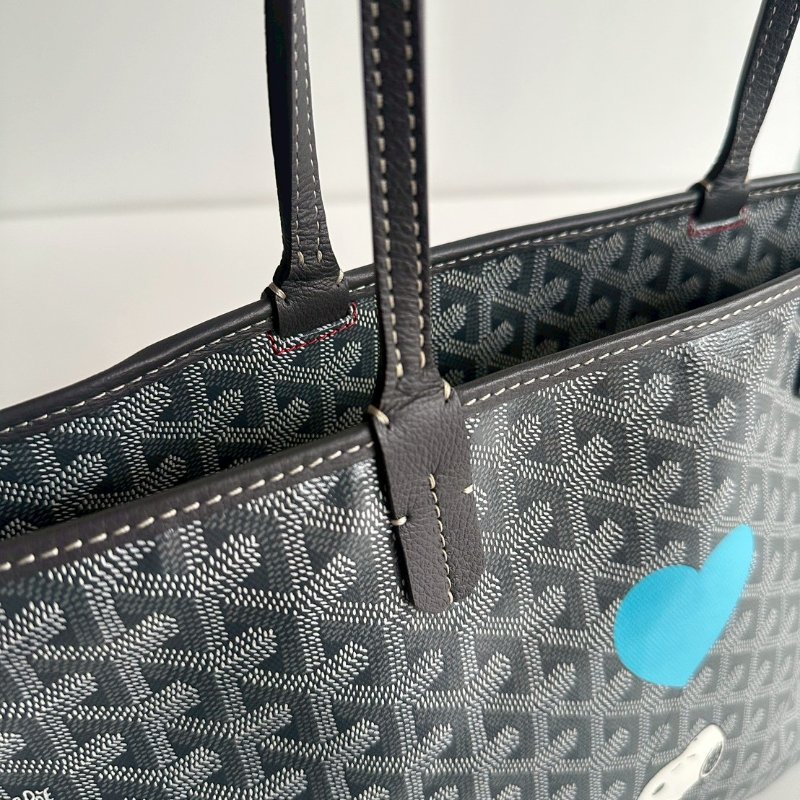 閒置新🩵 Goyard 戈雅 Artois PM 灰 (手繪史努比和藍色愛心)-8