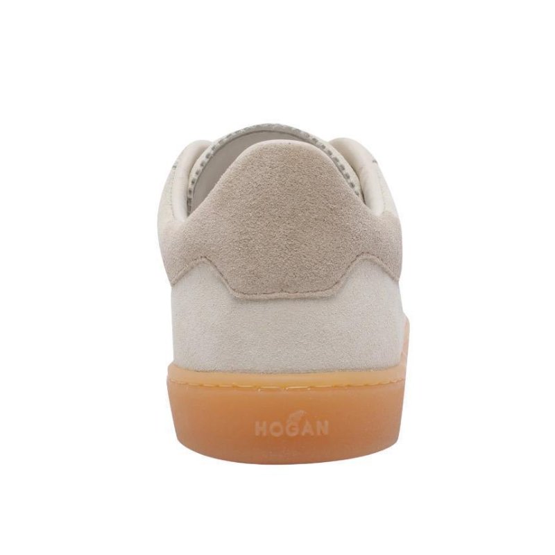 Hogan 女款Cool 絨面革網眼拼接運動鞋 白色.粉色/底高2.5公分 IT36/36.5/37/37.5/38/38.5/39-5