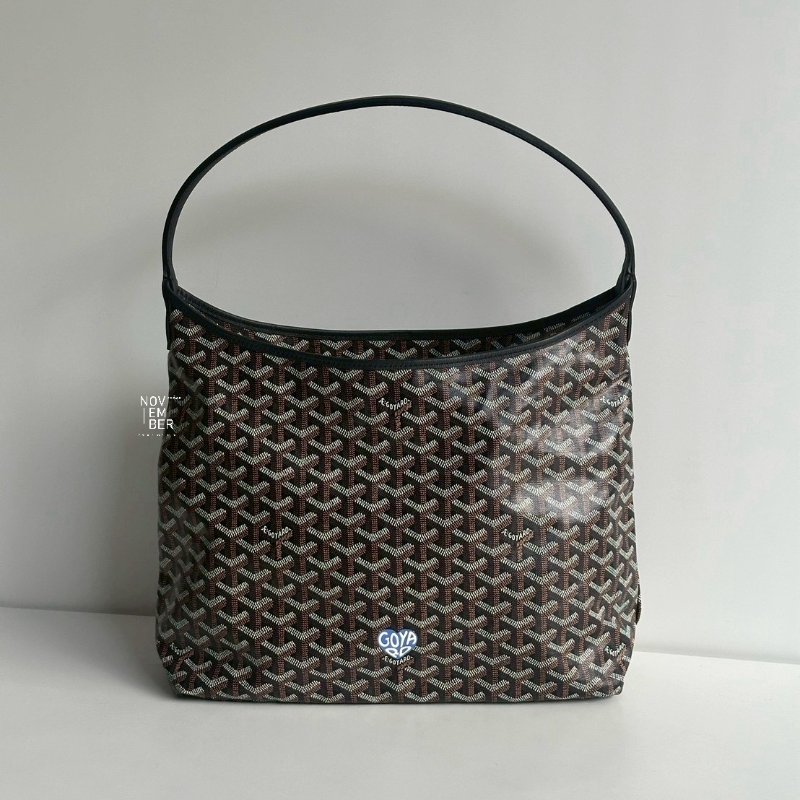 閒置新有購證🙌🏻 Goyard 戈雅 Hobo 黑 (手繪藍色愛心)-0