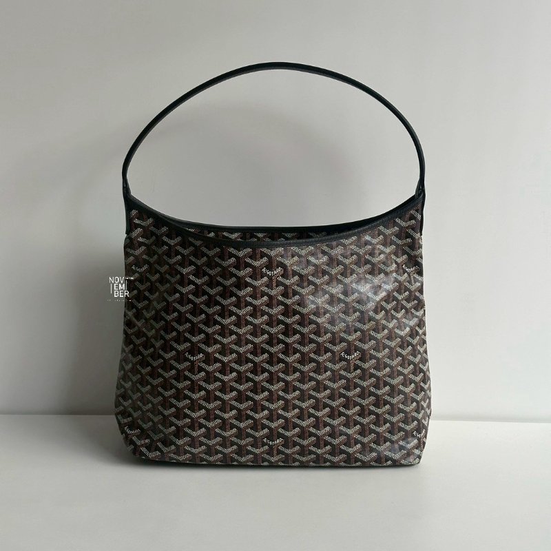 閒置新有購證🙌🏻 Goyard 戈雅 Hobo 黑 (手繪藍色愛心)-6