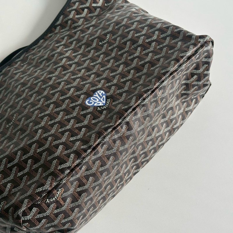 閒置新有購證🙌🏻 Goyard 戈雅 Hobo 黑 (手繪藍色愛心)-14