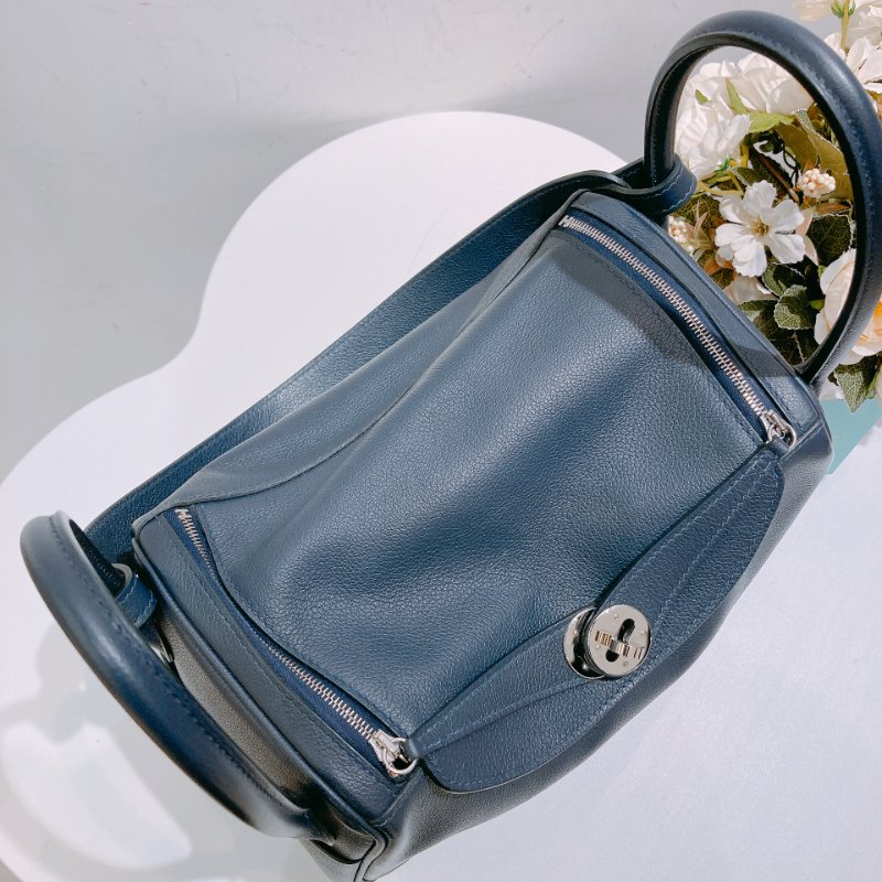 TW4717 Hermes Lindy 26 Evercolor 2Z Bleu Nuit x PHW 夜空深藍色-9