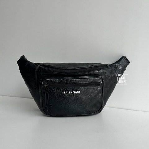 99新🆕 Balenciaga 巴黎世家 Exploer Beltpack 黑色男士腰包