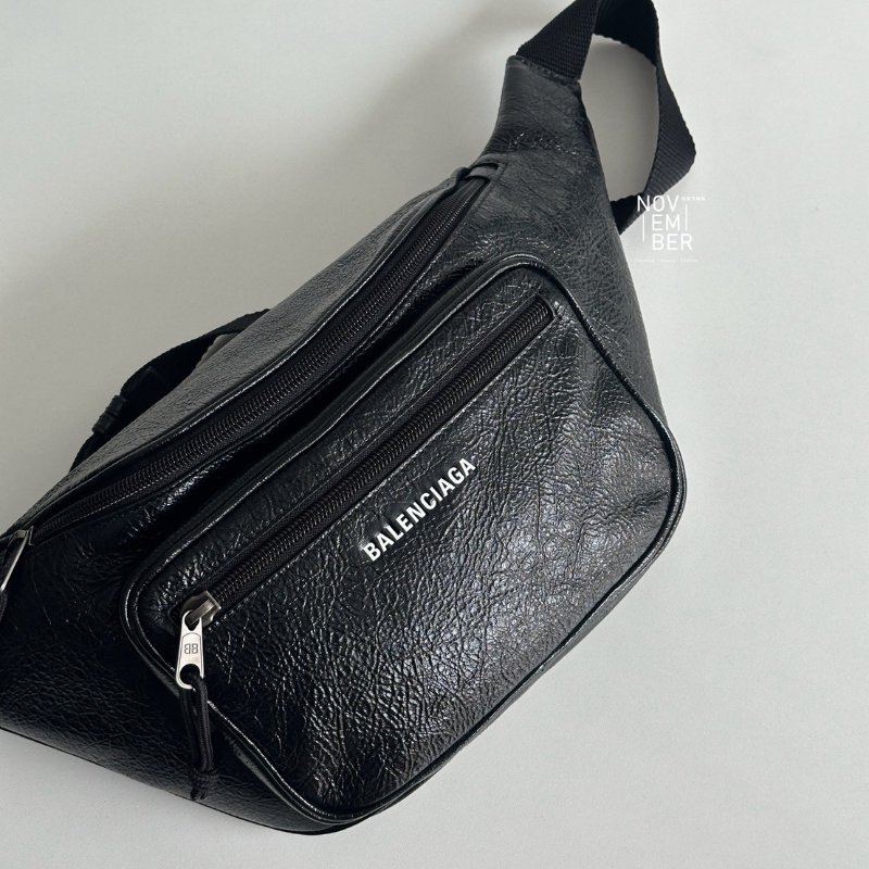 99新🆕 Balenciaga 巴黎世家 Exploer Beltpack 黑色男士腰包-1
