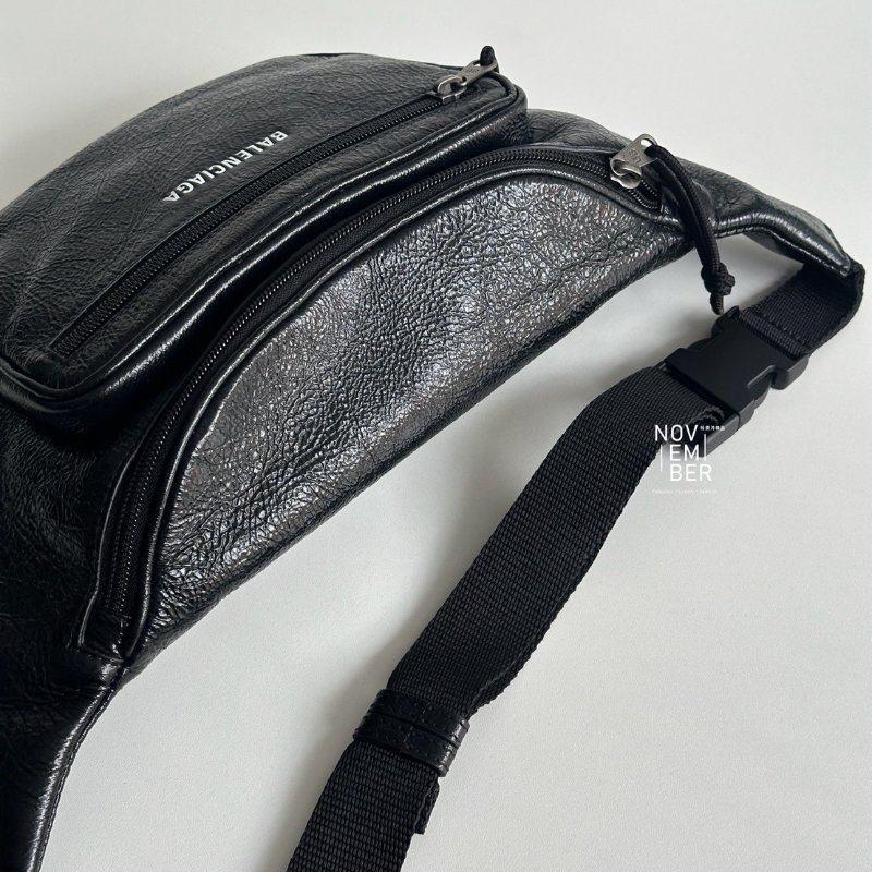 99新🆕 Balenciaga 巴黎世家 Exploer Beltpack 黑色男士腰包-3