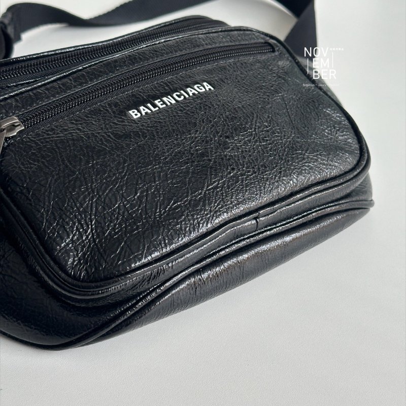 99新🆕 Balenciaga 巴黎世家 Exploer Beltpack 黑色男士腰包-4