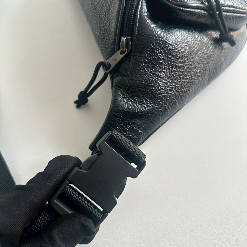 99新🆕 Balenciaga 巴黎世家 Exploer Beltpack 黑色男士腰包-14