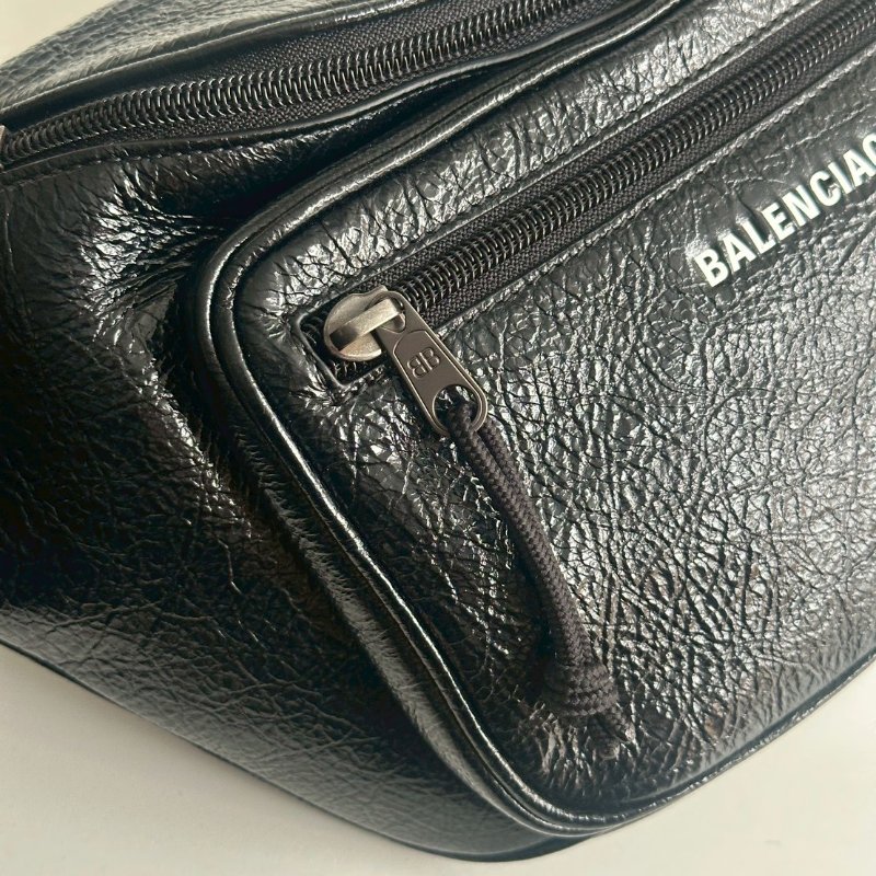 99新🆕 Balenciaga 巴黎世家 Exploer Beltpack 黑色男士腰包-16