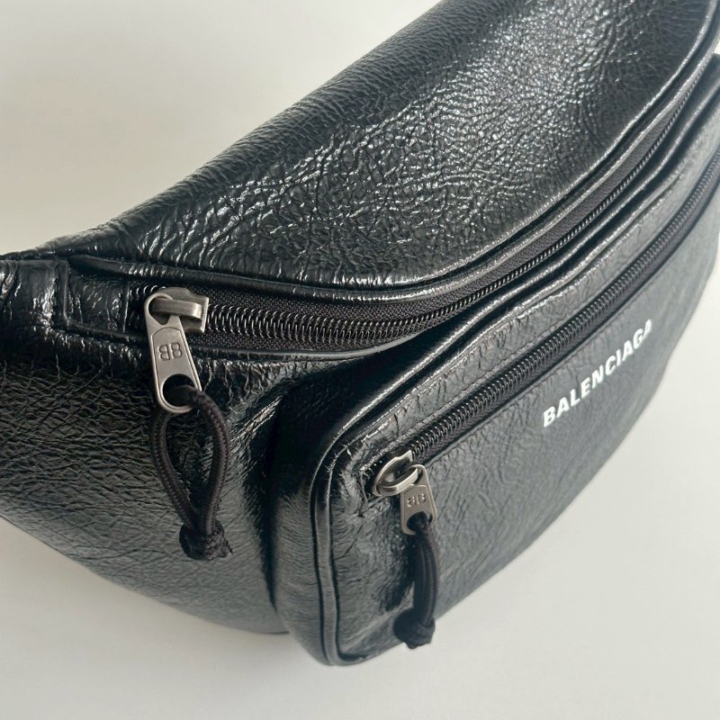 99新🆕 Balenciaga 巴黎世家 Exploer Beltpack 黑色男士腰包-17