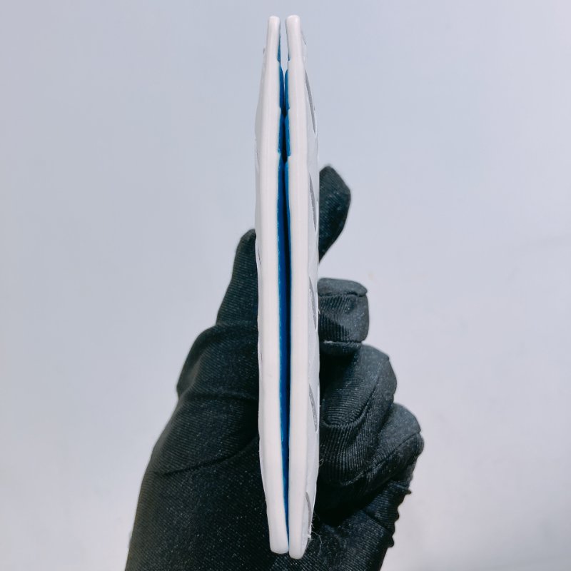 TW4715 Bottega Veneta Card Holder Blanc 彩藍色配白色-3