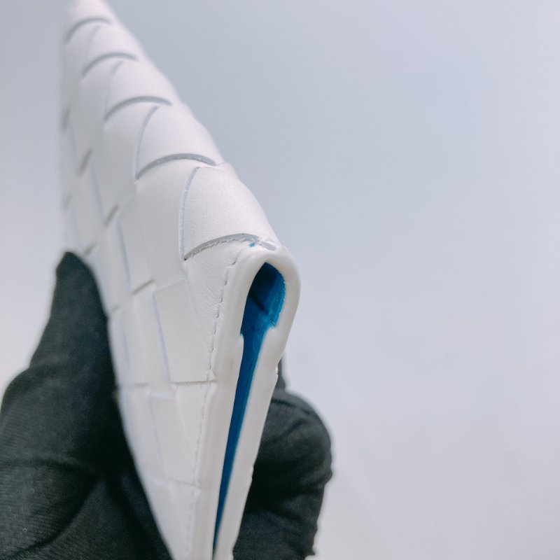 TW4715 Bottega Veneta Card Holder Blanc 彩藍色配白色-6