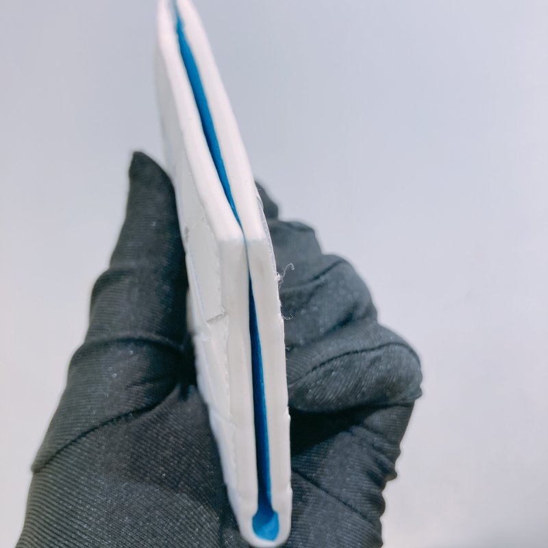 TW4715 Bottega Veneta Card Holder Blanc 彩藍色配白色-8