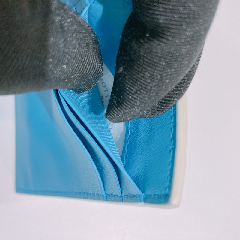 TW4715 Bottega Veneta Card Holder Blanc 彩藍色配白色-15