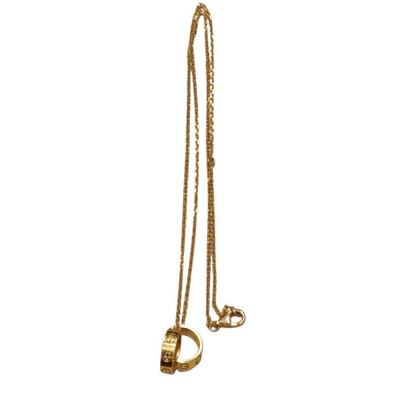 CARTIER 卡地亞 BABY LOVE NECKLACE 18K 項鍊 PG 玫瑰金-2