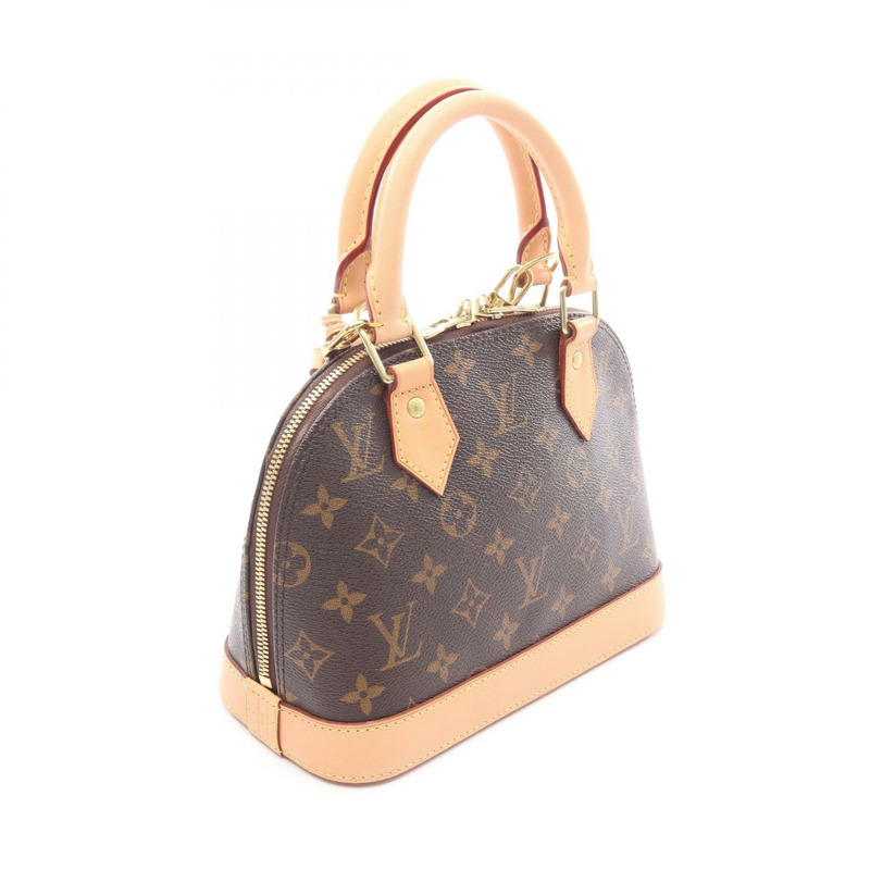 路易威登 Alma BB 單肩手提包 M53152 Monogram 帆布皮革棕色二手-1