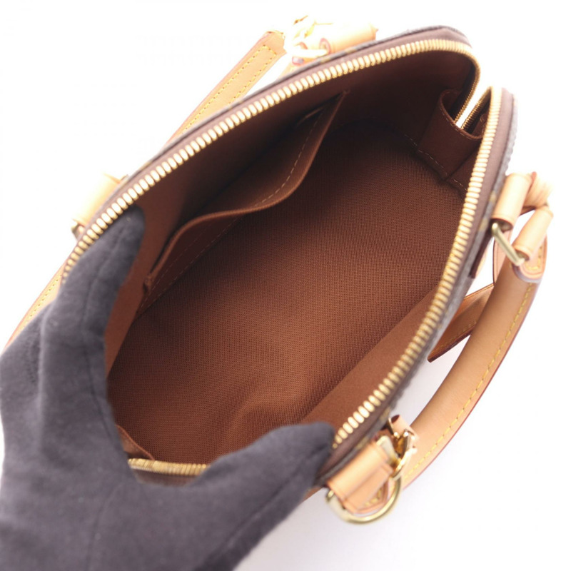 路易威登 Alma BB 單肩手提包 M53152 Monogram 帆布皮革棕色二手-2