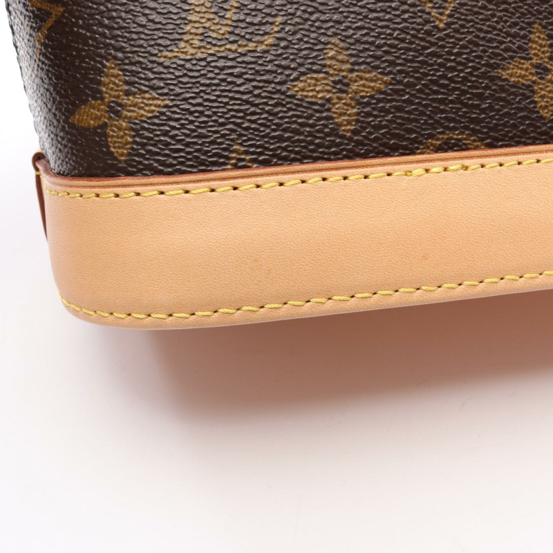 路易威登 Alma BB 單肩手提包 M53152 Monogram 帆布皮革棕色二手-5