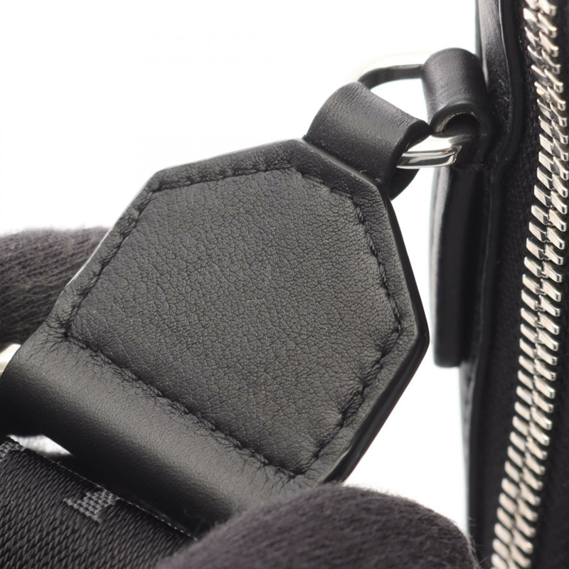 LOEWE 直式斜背包單肩包 C565S59X01 皮革 黑色 二手 男士-5