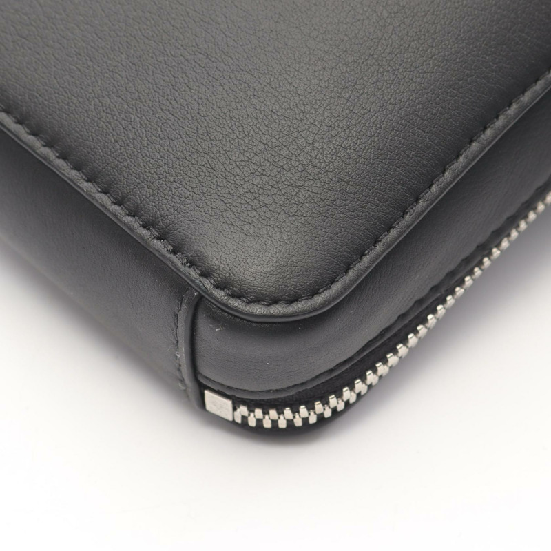 LOEWE 直式斜背包單肩包 C565S59X01 皮革 黑色 二手 男士-6