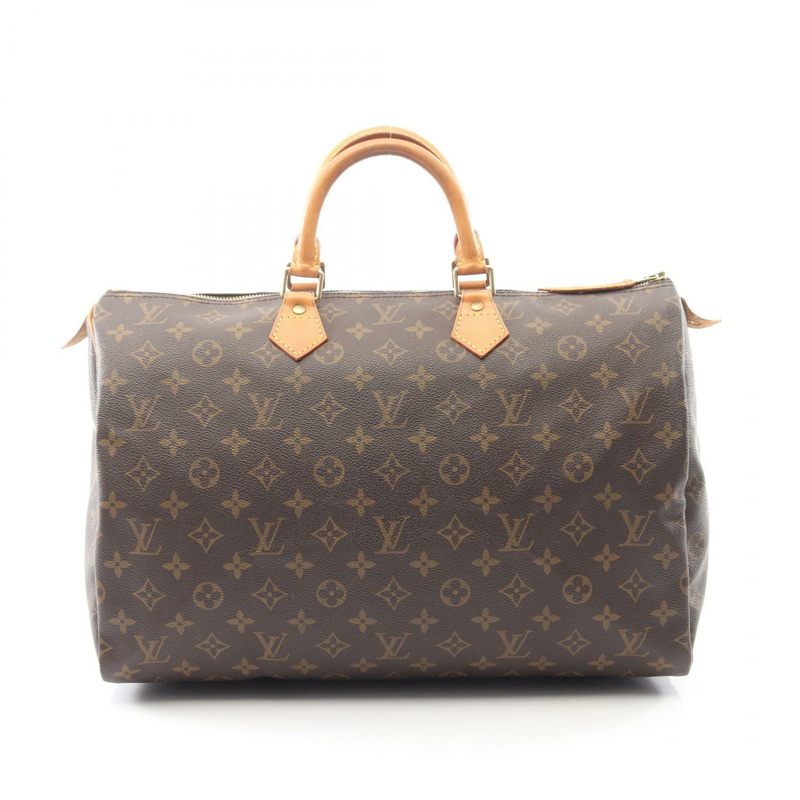路易威登 Speedy 40 旅行手提包 M41522 Monogram 皮革 棕色 二手 女士-0