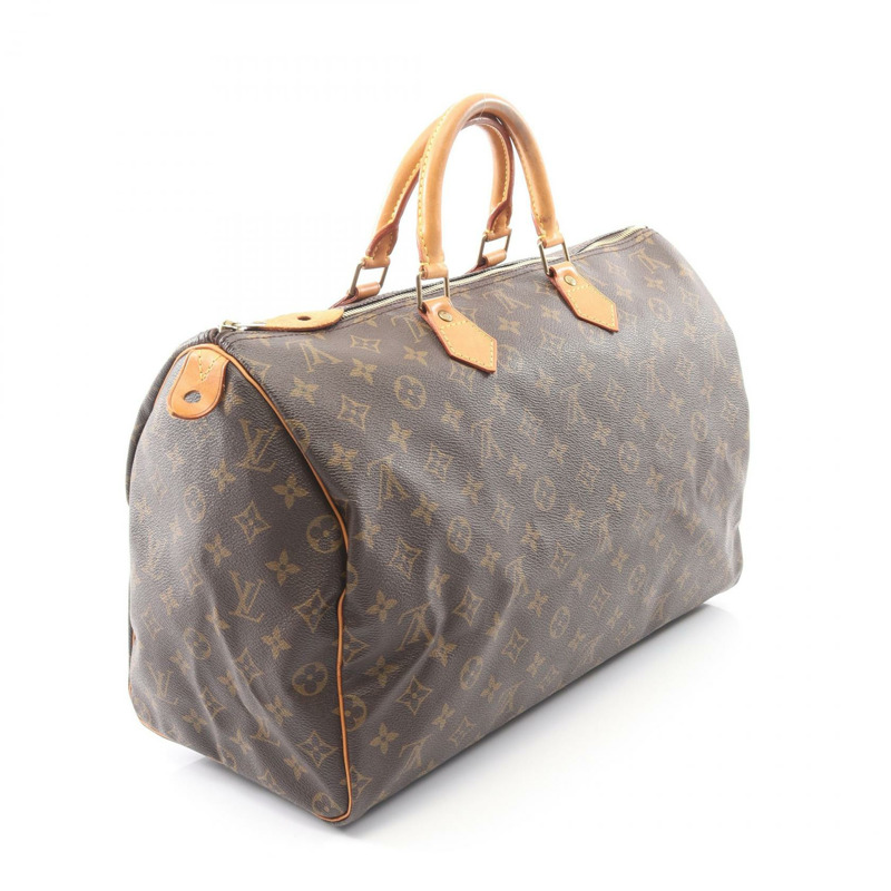路易威登 Speedy 40 旅行手提包 M41522 Monogram 皮革 棕色 二手 女士-1