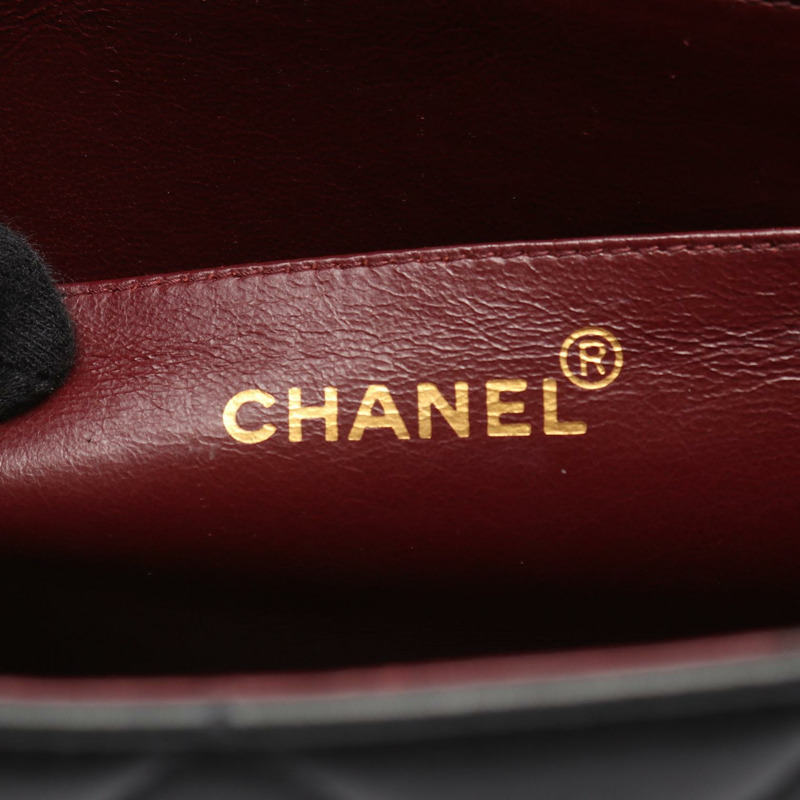 香奈兒 (CHANEL) Matelasse Jumbo 單肩包，羊皮材質，黑色，二手，女士款，金色五金-3