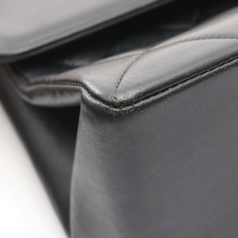 香奈兒 (CHANEL) Matelasse Jumbo 單肩包，羊皮材質，黑色，二手，女士款，金色五金-9