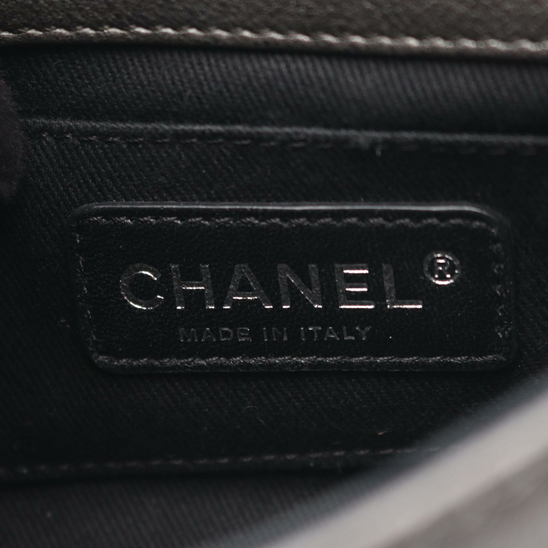 香奈兒 (CHANEL) Matelasse Chain Shoulder Bag 斜背包 皮革 灰色 二手 女士 CC Coco-3