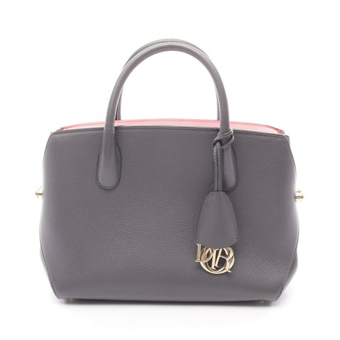 Dior Open Bar 小號手提包，灰色皮革，二手女款