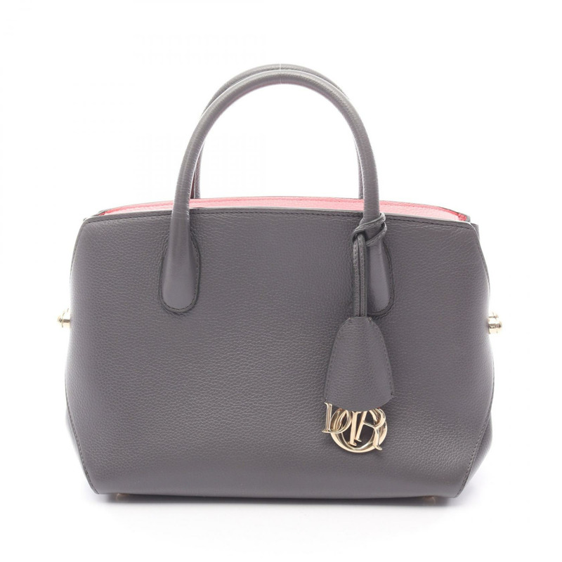 Dior Open Bar 小號手提包,灰色皮革,二手女款-0