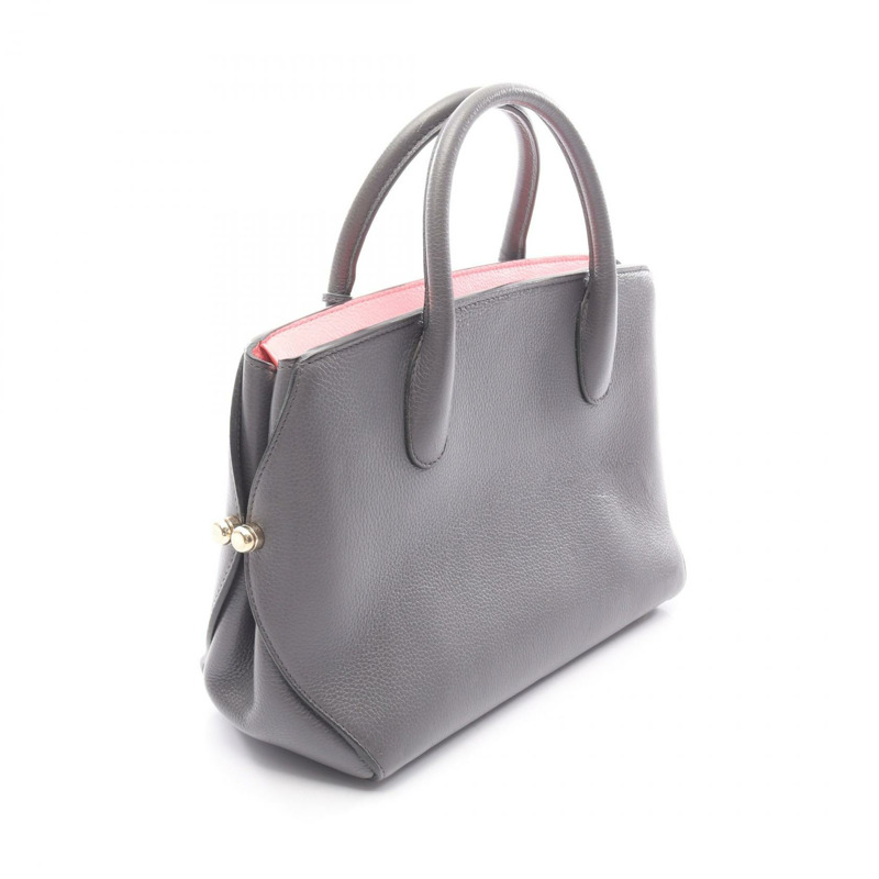 Dior Open Bar 小號手提包,灰色皮革,二手女款-1