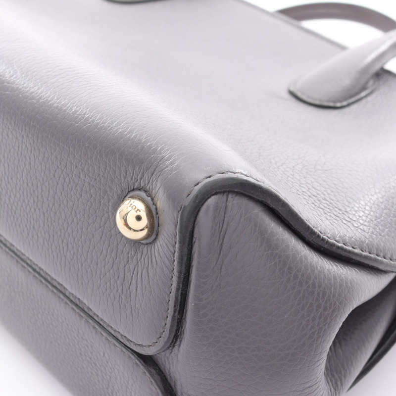 Dior Open Bar 小號手提包,灰色皮革,二手女款-7