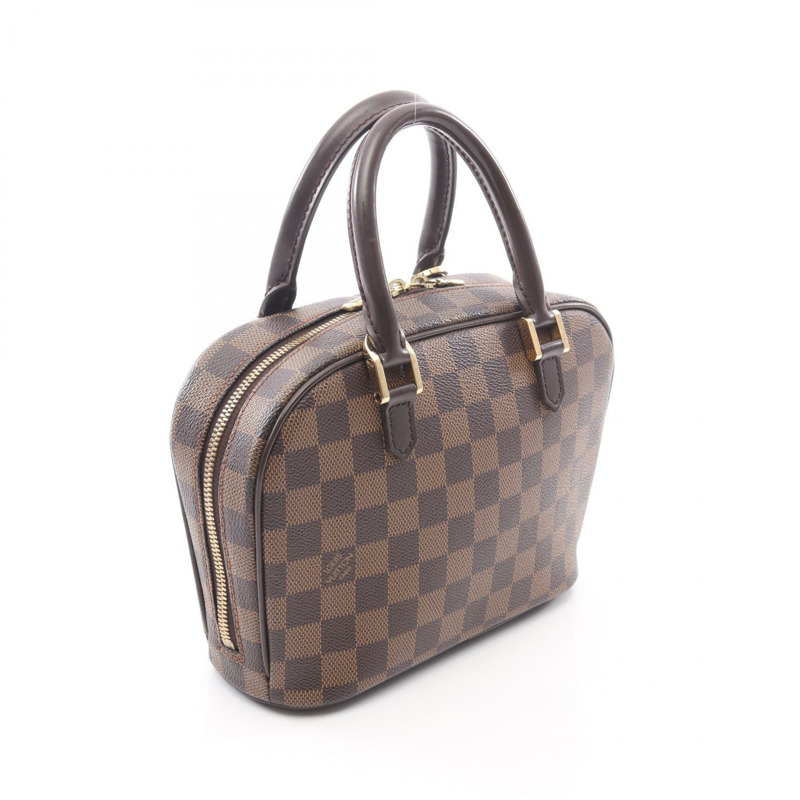 路易威登 Sarria 迷你手提包 N51286 Damier Ebene 帆布皮革 棕色 二手-1